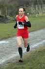Claire Elms (Dulwich Runneres) 40-44 winner, all ladies and male 65 plus BMAF Cross Country, Herrington, Sunderland.